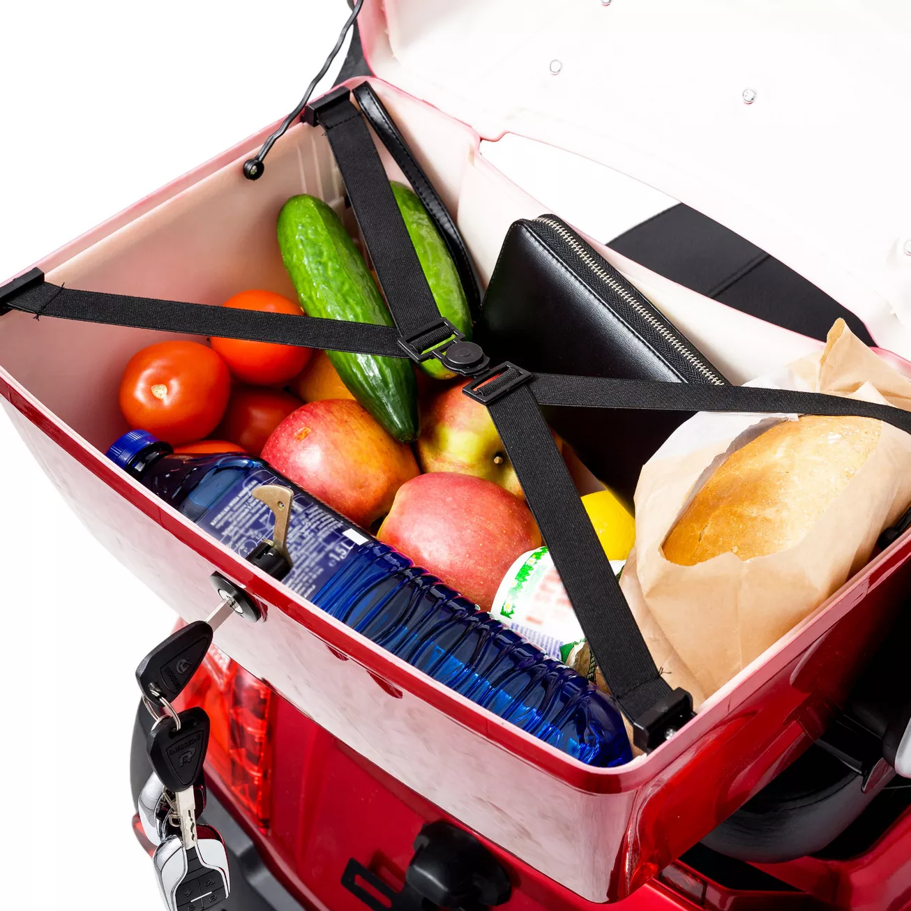 Skuter elektryczny dla seniora trójkołowy z dachem eVOYAGER BN022 - schowek pod siedzeniem