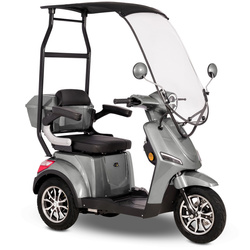 Skuter elektryczny dla seniora trójkołowy z dachem eVOYAGER BN022 - Szary