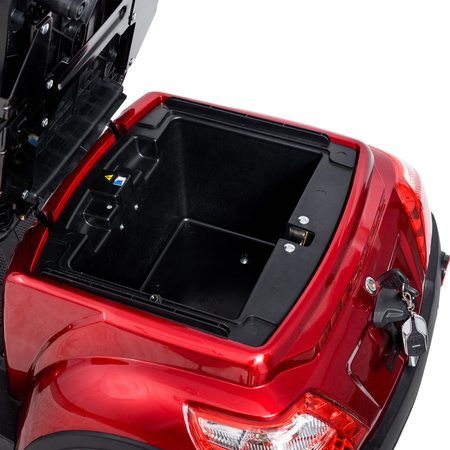 Skuter elektryczny dla seniora trójkołowy z dachem eVOYAGER BN022 - Czerwony