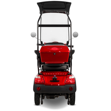 Skuter elektryczny dla seniora trójkołowy z dachem eVOYAGER BN022 - Czerwony