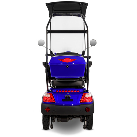 Skuter elektryczny dla seniora trójkołowy z dachem eVOYAGER BN022 - Niebieski