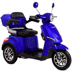 Skuter elektryczny dla seniora trójkołowy wózek inwalidzki eVOYAGER BN022 - Niebieski