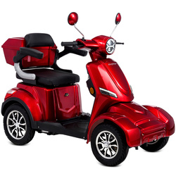 Skuter elektryczny dla seniora czterokołowy wózek inwalidzki eVOYAGER BN027 - Czerwony