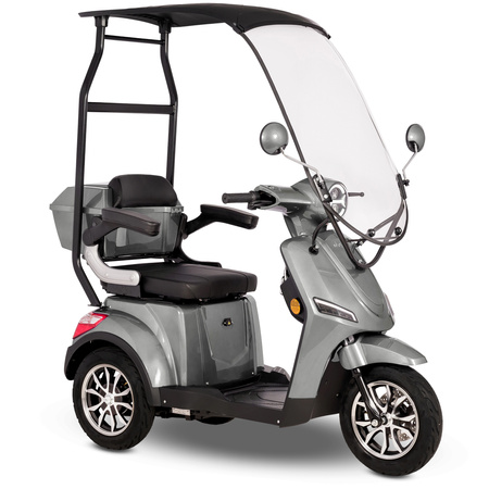 Skuter elektryczny dla seniora trójkołowy z dachem eVOYAGER BN022 - Szary