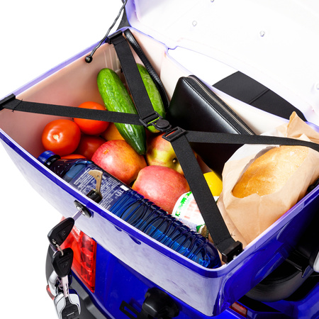 Skuter elektryczny dla seniora trójkołowy z dachem eVOYAGER BN022 - Niebieski