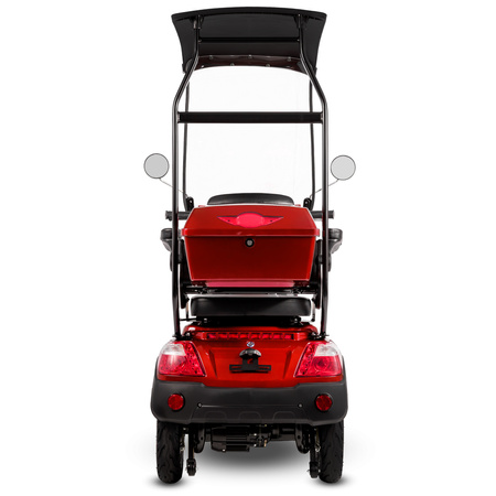 Skuter elektryczny czterokołowy z dachem czterokołowy eVOYAGER BN027 - Czerwony