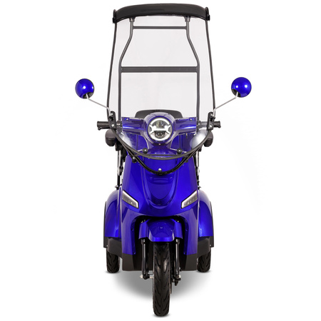 Skuter elektryczny dla seniora trójkołowy z dachem eVOYAGER BN022 - Niebieski