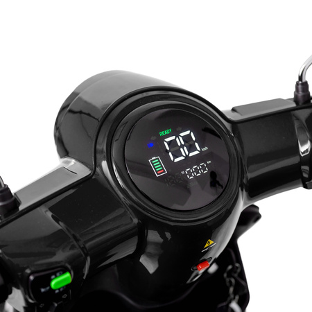 Skuter elektryczny z dachem dla seniora czterokołowy eVOYAGER BN027 - Czarny