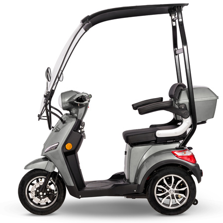 Skuter elektryczny dla seniora trójkołowy z dachem eVOYAGER BN022 - Szary
