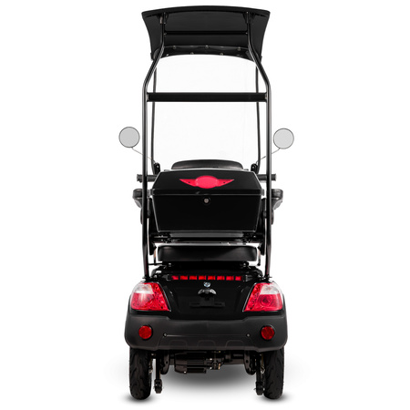 Skuter elektryczny z dachem dla seniora czterokołowy eVOYAGER BN027 - Czarny