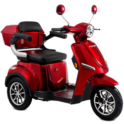 Skuter elektryczny dla seniora trójkołowy wózek inwalidzki eVOYAGER BN022 - Czerwony
