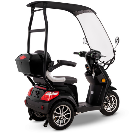 Skuter elektryczny dla seniora trójkołowy z dachem eVOYAGER BN022 - Czarny