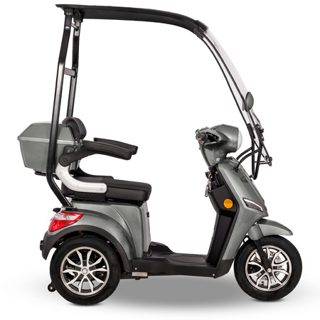 Skuter elektryczny dla seniora trójkołowy z dachem eVOYAGER BN022 - Szary